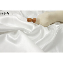 琉璃丝缎渐变面料 光亮丝滑细腻高垂度礼服婚纱亮面娃衣布料 白色 1(半米)