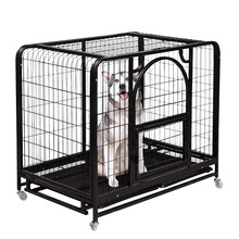 贝尼熊 狗笼子 大型犬中型犬小型犬拉布拉多金毛边牧泰迪加粗方管狗狗笼 黑色方管（110*72*95CM）金毛拉多中大型犬