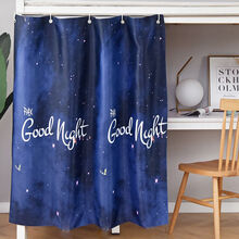 轻奢淑离（SHULI）大学生宿舍遮光帘上床下桌下铺桌帘男生寝室防风避光加厚帘子抖音网红SN018 good night（遮光布） 长2米*高1.5米