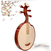 月琴乐器初学练习月琴京剧月琴红木月琴西皮二民乐月琴 红木嵌骨头花月琴