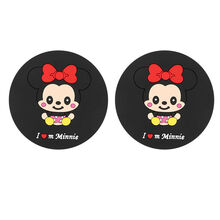 汽车水杯垫卡通杯槽垫门槽垫可爱个性创意内饰用品水杯防滑置物垫 水杯垫(妮妮)2个