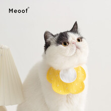 宠物狗狗猫咪口水巾三角巾围兜脖装饰品可爱围嘴小大型犬 口水巾金秋黄