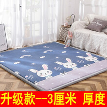 加厚榻榻米地垫珊瑚绒卧室客厅地毯飘窗垫床边毯儿童房宝宝爬行垫 升级款--萌萌兔厚度3厘米 80厘米*200厘米