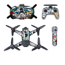 适用于大疆DJI FPV贴纸 穿越贴膜全套防水3M碳纤维表情夜光防刮机身遥控器体感电池无人机配件 7-航海传说