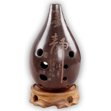 熏烧满口埙十孔演奏款10孔陶埙古埙吹奏乐器F调G调埙 十孔满口埙G调 右起