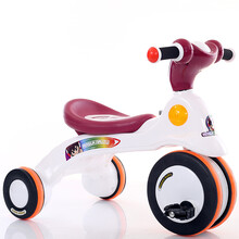 儿童扭扭车万向轮男宝宝摇摆车1-3-6岁滑滑玩具妞妞滑行溜溜车生日礼物抖音网红同款 玫红色+运动款礼包 音乐灯光+静音轮