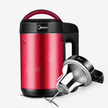 美的（Midea）豆浆机家用全自动1.2L免煮小型破壁免过滤多功能 红色