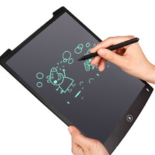 液晶手写板儿童绘画板涂鸦电子光能小黑板写字板手绘板 白色8.5寸【粗笔】