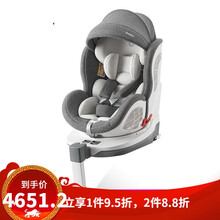 儿童座椅汽车 0-4岁0-12岁360度无干扰旋转汽车用儿童婴儿车载西亚 绅士灰
