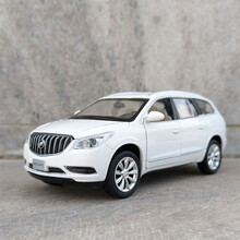 彩珀玩具1:43别克昂科雷仿真合金汽车模型收藏摆件俩开门无灯光声音带回力玩具迷你颜色黑白色随机发67027