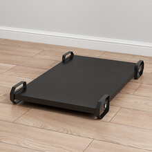 蔓斯菲尔 主机托简约现代可移动台式电脑主机托架置物架简易电脑架子 黑柳木色