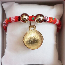 【发顺丰】曼斯特狗狗铃铛猫咪铃铛可爱卖萌宠物项链彩色铃铛泰迪金毛猫咪英短美短加菲项圈饰品铃铛宠物用品 虎头铃铛(红色)