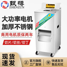 甄樽 绞肉机商用不锈钢切肉机商用全自动灌肠机切片切丝机切丁机多功能大功率学校酒店食堂用电动切肉机 精钢铁单切机