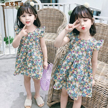 蜡笔传说童装女童连衣裙夏装儿童裙子女宝宝衣服夏季公主裙幼童中小童夏款新品1-6岁女孩无袖 图片色 100码建议身高85-95cm