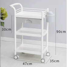 美容推车架子 美容推车美容院专用仪器车工具车多功能工具车推车置物架推车领道（LINGDAO） 升级版抽垃圾桶款 官方标配 0x0x0cm