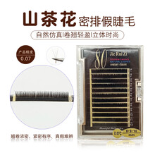 山茶花假睫毛手工眼睫毛嫁接种植舒适柔软自然单根0.07 山茶花 D9 /11/13