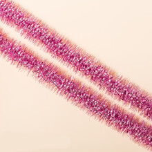 母节装饰彩带毛条拉花彩条幼儿园商场店铺生日结婚婚庆布置挂饰 2米卷边浅粉