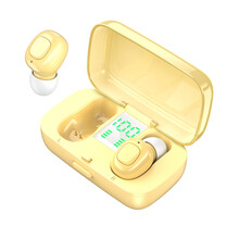 雅翔仕 蓝牙耳机TWS50迷你耳机入耳式运动立体声手机超长待机续航安卓华为苹果通用魔音便携半入耳 黄色