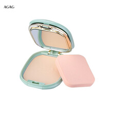 AGAG清爽美肤粉饼自然遮瑕定妆控油蜜粉干湿两用粉底化妆品 清爽粉饼+干湿两用粉饼 套餐更优惠