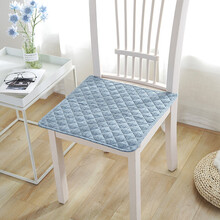 四季通用坐垫椅垫办公室座垫屁垫餐椅垫学生薄款椅子方形垫 蓝色 淡雅格调 50X50cm