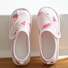 乔月月子鞋女春秋包跟室内产后软底防滑孕妇拖鞋夏季薄款产妇用品 浅粉西瓜 M