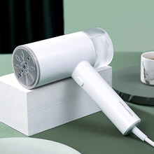 南极人手持挂烫机家用蒸汽熨斗迷你折叠小型熨烫便携式宿舍烫衣服 象牙白 不锈钢面板1200W