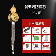 云南紫竹7孔葫芦丝桑洛初学考级学生儿童专业演奏型DC降BAGF乐器 降B调防摔款【兰花图】