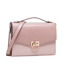 迈克·科尔斯（MICHAEL KORS）MK HENDRIX系列 女士皮革手提单肩斜挎包 粉色 30H0G1HM2L SOFT PINK/FAWN