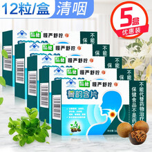 慢严舒柠 菁韵含片 2g*12粒/盒 薄荷金银花罗汉果 清咽含片 五盒