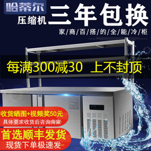 哈蒂尔冷藏工作台卧式冰柜商用冰箱大容量奶茶店冷冻柜冷柜操作台不锈钢冷藏柜厨房保鲜柜双温家用平冷柜 带立架款-单温区全冷冻柜 长150宽60高80cm  容量298升