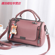 AVIP 潮牌新款2021韩版单肩斜跨小包包百搭软皮枕头包手提包斜挎包女包 粉色