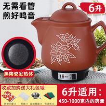 3L4L5L6L8L10L12升紫砂煎药壶全自动中药壶电煎中医药煲熬药砂锅 6L加厚紫砂药壶全自动+鸣音