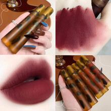 【第二件 1 元】琥珀唇釉雾面唇釉唇泥唇颊两用哑光口红女唇彩持久学生款平价小众品牌易上色 6#热情里约红