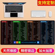 索能超大鼠标垫办公快捷键大全加厚大号护腕女0ffice软件excel函数PS桌面键盘电竞游戏电脑桌垫 WPS+Windows快捷键专业版 尺寸300x800mm厚度4mm
