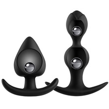 按摩器男士成人用品女用具后庭滚珠肛塞外出佩戴夫妻房事sm另类情趣道具成人情趣性用品 滚珠草莓大号+滚珠花瓣肛塞