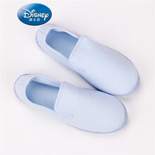 DISNEY*月子鞋春夏薄款厚底包跟产后拖鞋产妇室内软底防滑大码月子鞋春秋 蓝色-小单鞋 34