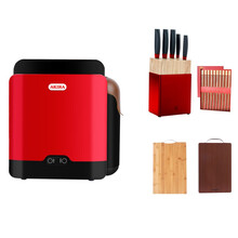 新加坡爱家乐刀具砧板筷子烘干消毒机分类收纳消毒菜板刀架家用智能紫外线防霉多功能机餐具消毒机DT8 至臻版（消毒机+刀具六件套+实木+竹木+筷子）
