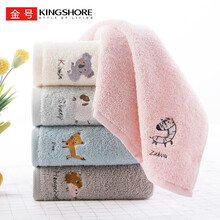 金号毛巾家纺 A类纯棉毛巾洗脸毛巾吸水面巾中巾 儿童婴儿毛巾 五条装 丛林精灵 70g/条 60*29.5cm