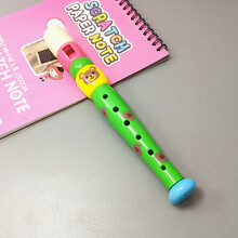 卡通6孔竖笛儿童短笛子乐器初学女孩幼儿园吹奏音乐早教玩具礼物 卡通6孔竖笛(绿色)