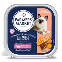 Farmers Market 蓝宝食 澳大利亚原装进口无谷天然猫餐盒猫罐头湿猫粮整箱 【幼猫】三文鱼胡萝卜900g