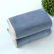 冰星梦美容院包头巾柔软吸水不掉毛理发店发廊定制logo速干洁面成人毛巾 青蓝 35*75cm