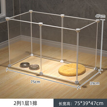 宠物围栏室内猫笼子自由组合中小型犬泰迪兔子狗狗栅栏隔离门护栏 透明6片装 M-中型