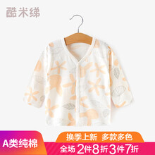 酷米绨儿童防晒衣外套夏季薄款宝宝上衣纯棉幼儿开衫空调衫男女童皮肤衣婴儿衣服 粉色花草 73cm