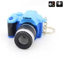 姒桀 儿童相机儿童玩具 单反照相机  迷你仿真照相机模型钥匙扣  带闪光灯快声 蓝色