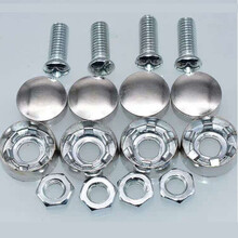 河北省牌照扣  冀ABCDEFGHJKLMN螺丝新交规汽车车牌扣通用 锌合金【一包四颗】 冀F【保定】