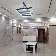 超莱威客厅吊灯北欧灯具套餐三室两厅2021年新款网红灯饰套装现代简约大气轻奢方形led卧室灯餐厅吊灯 单层60cm/餐厅5-10m²/单色白光