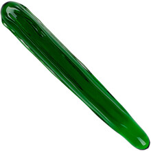 女用仿真阳具塞自慰器具透明玻璃棒男用后庭肛塞情趣性用品 碧绿丝瓜