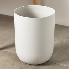 特瑞洁垃圾桶家用客厅纸篓创意北欧ins风卧室卫生间厨房小垃圾筒 白色大号圆形垃圾桶