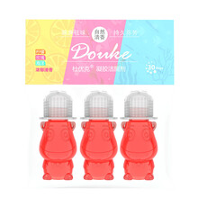 杜优克 马桶小花洁厕凝胶懒人清洁神器卫生间马桶伴侣家用厕所清香除臭花瓣清洁凝胶 红色玫瑰香 特惠一卡装（3瓶）