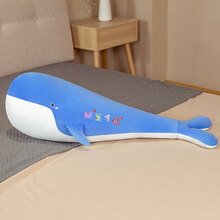 鲸鱼抱枕陪你睡公仔可拆洗卡通娃娃女生床上玩偶超软毛绒玩具女孩布娃娃女生睡觉抱陪睡玩偶生日情人节礼物 鲸生有你抱枕 120cm【关注加购优先发货】